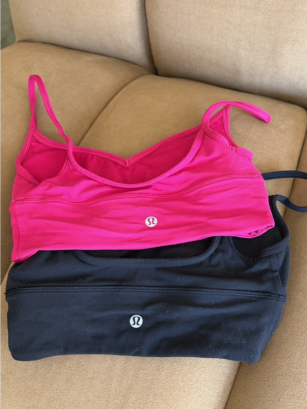 lululemon athletica Light Support Bras - Hot Pink & Black